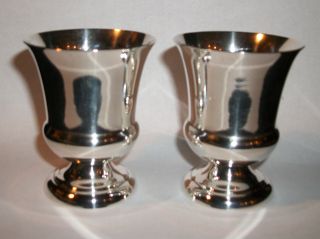 Pair Antique 1896 Watrous Manufacturing Company Sterling Cups Nh1 photo