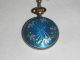 Antique Blue Enamel Ladies Hanging Watch On Bow Brooch Pocket Watches/ Chains/ Fobs photo 3