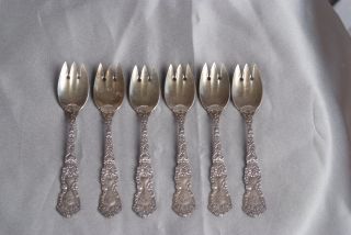 Sterling Ice Cream Forks By Imperial Chrysanthemum By Gorham photo