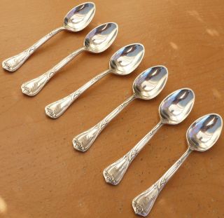 6 Reed & Barton Silverplate Demitasse Spoons,  Modern Art,  1904, photo