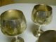 Set Of 6 Vintage Antique Silver Goblets Cups Cups & Goblets photo 2
