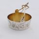 French Sterling Silver & Vermeil Tea Strainer Art Nouveau With Flowers And Birds Tea/Coffee Pots & Sets photo 2
