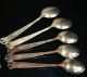 Finn Jensen Norway 6x Gold - Washed Sterling Silver Multicolored Guilloche Spoons Scandinavia photo 3