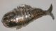 1896 Hm Silver Novelty Articulated Fish Spice Box Snuff Judaica Antique Nr Boxes photo 1
