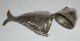 1896 Hm Silver Novelty Articulated Fish Spice Box Snuff Judaica Antique Nr Boxes photo 5