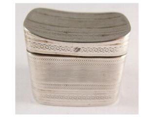 Dutch Late Georgian Silver Peppermint / Snuff Box.  Hallmarked 1830 photo