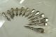 Set 12 19thc Engraved Antique Sterling Corn Cob Holders Other photo 5