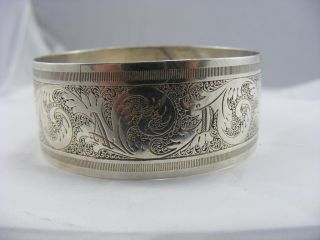 Antique Large Solid Silver Charles Horner Belt Buckle Bangle photo