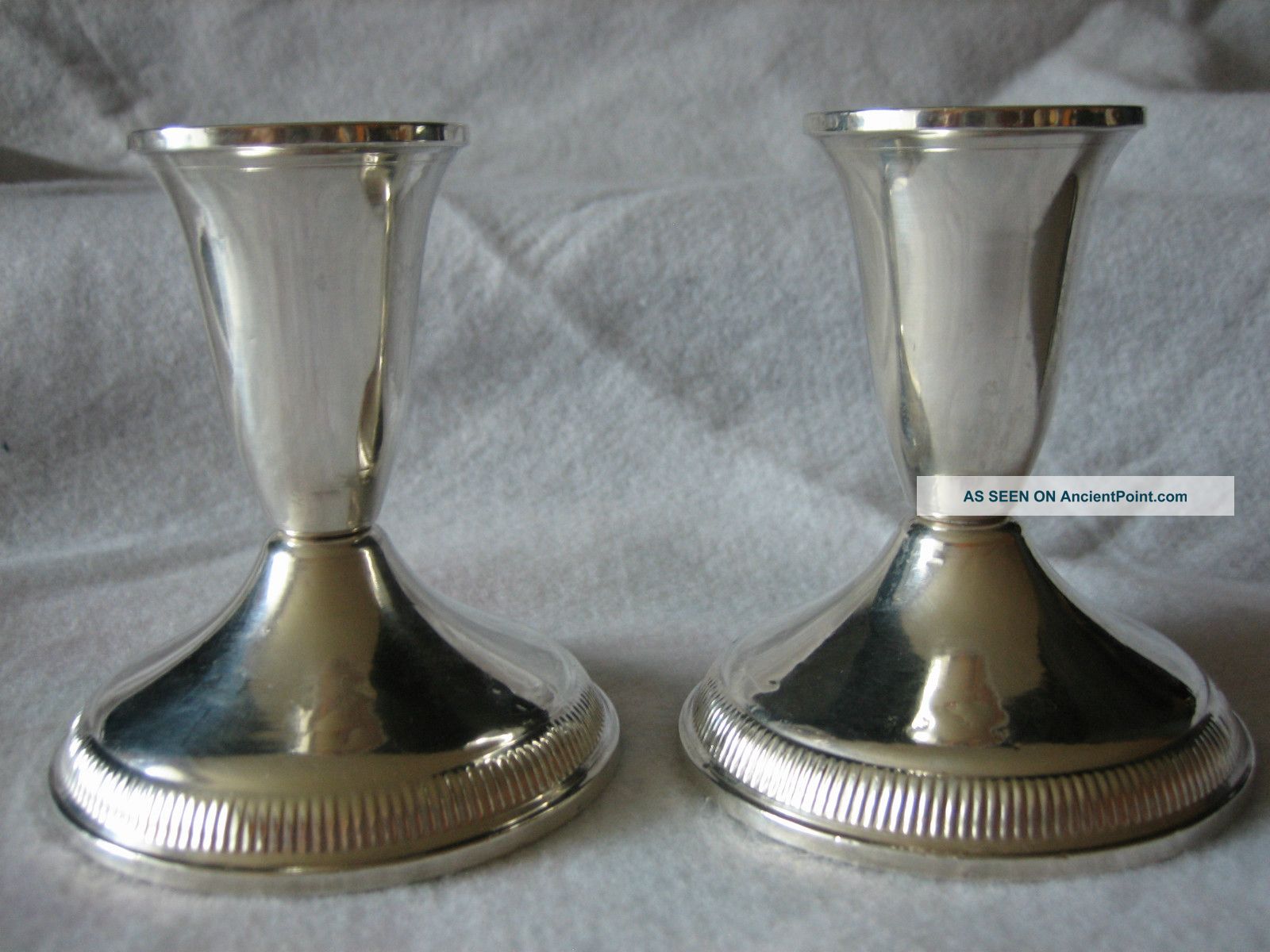 Pair Of Raimond Sterling Silver Weighted Candlesticks Candlesticks & Candelabra photo