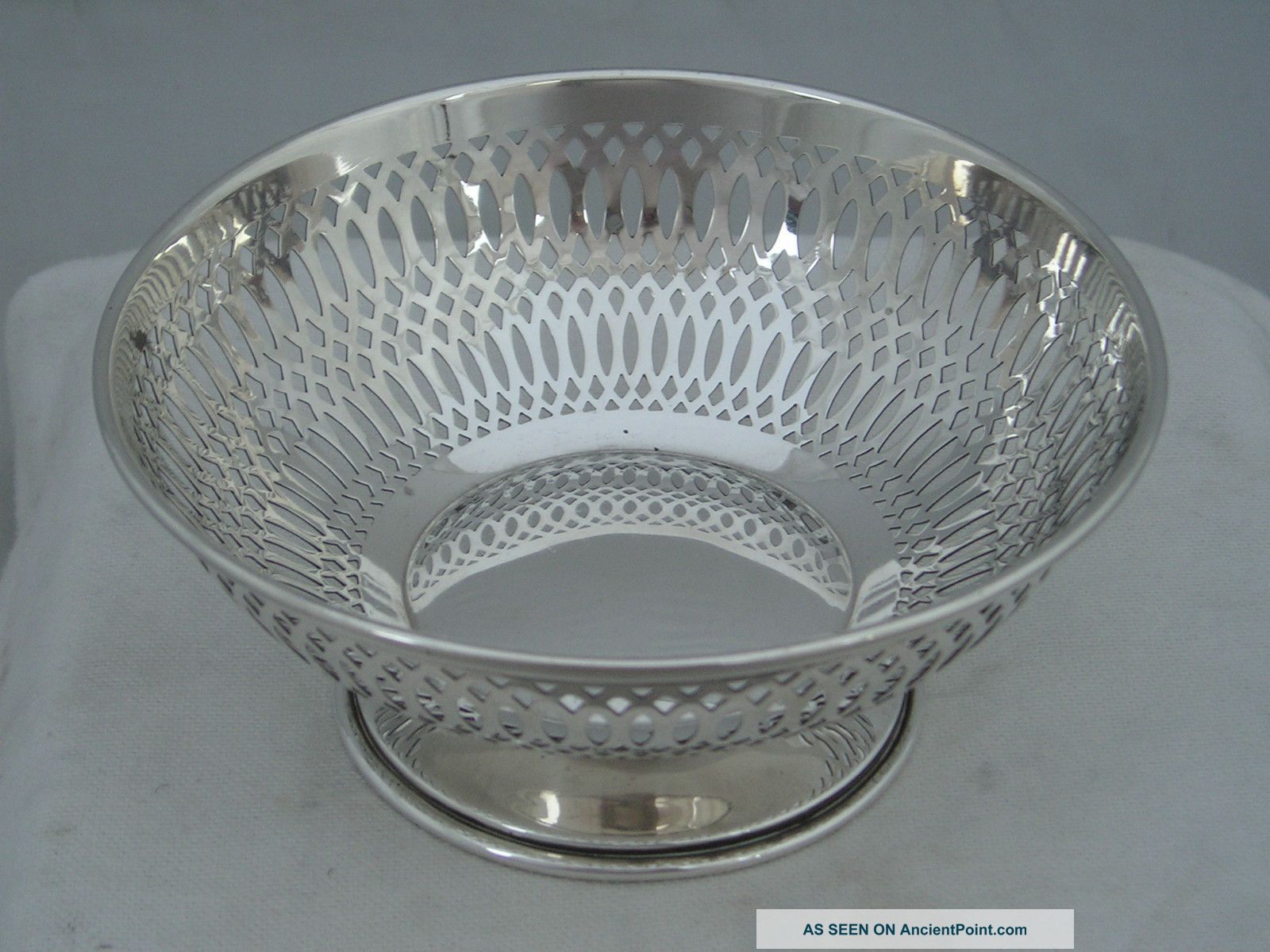 Lovely Art Nouveau 1911 William Neale Hallmarked Silver Pierced Bowl 82g Bowls photo