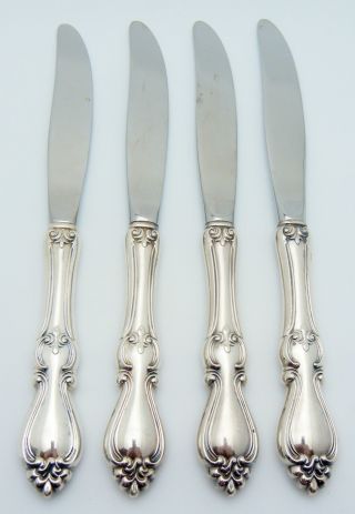 4 - Towle Sterling Silver Place Knives Queen Elizabeth photo