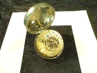 Verge Fusee Silver Pocket Watch By Rose & Son London. photo