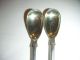 Pair Of Antique Scottish Silver Mustard Spoons Fiddle Pattern 1841 Other photo 2