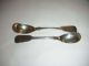 Pair Of Antique Scottish Silver Mustard Spoons Fiddle Pattern 1841 Other photo 5