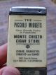 Antique,  Historic San Diego,  Celluloid Advertizing Vesta/matchsafe.  Piccolo Midgets Cigarette & Vesta Cases photo 1