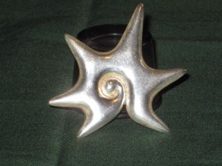 Spratling Silver,  Clolulteca Conch Cross Section Pin (rare). photo