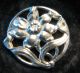Art Nouveau Solid Silver Buttons Sunflower Pattern Boxed 1905 Hcf Hatton Garden. Other photo 1