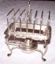 Antique Asprey & Co Silver Plate Toast Rack With Burner Splendid Other photo 1