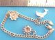 Sterling Silver Charm Bracelet W3 Charms - 2 Sunflowers &1 Dolphin Charm Other photo 2