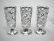 6 Vtg Sterling Silver & Glass Cordial Apertif Shot Glasses Mexico Cups & Goblets photo 3