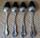 Thanksgiving Special 4 Wallace Violet Sterling Silver Soup Dessert Spoons.  S Mono Wallace photo 1