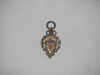 Antique 1911 Silver & Rose Gold Colour Double Side Pocket Watch Chain Fob By W.  A photo