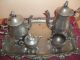 Good Vintage Silver Plated Coffee / Tea Set With Milk And Sugar On Large Tray Tea/Coffee Pots & Sets photo 1