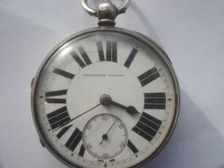 Antique Very Heavy Solid Silver Fusee Pocket Watch Chester 1888 photo