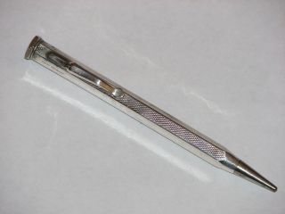 Stylish Working Vintage Solid Sterling Silver Propelling Pencil photo