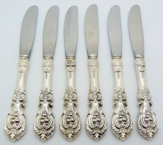6 - Reed & Barton Sterling Silver Butter Knives Francis I photo