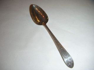 Antique Irish Silver Brightcut Pattern Spoon C.  1800 photo