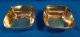 Tiffany & Co Sterling Silver Pair Salt Bowls With Gold Wash Salt Cellars photo 5