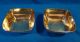 Tiffany & Co Sterling Silver Pair Salt Bowls With Gold Wash Salt Cellars photo 7