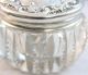 Circa 1900 Antique Sterling Silver Repousse Wallace & Sons Abp Cut Glass Jar Box Boxes photo 6