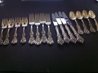 Reed And Barton Francis I Sterling Silver Flatware Set (4) photo