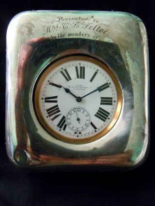 Antique Edwardian Hallmarked Solid Silver Case & Goliath Pocket Watch Good Order photo