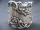 Vintage 925 Sterling Silver Art Nouveau Floral Napkin Ring 4873 Monogrammed Napkin Rings & Clips photo 2