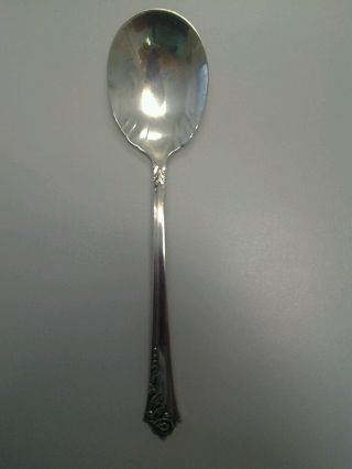 Damask Rose - Sterling Silver Sugar Spoon - Oneida photo