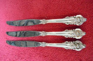 Set Of 3 Wallace Grande Baroque Sterling 9 