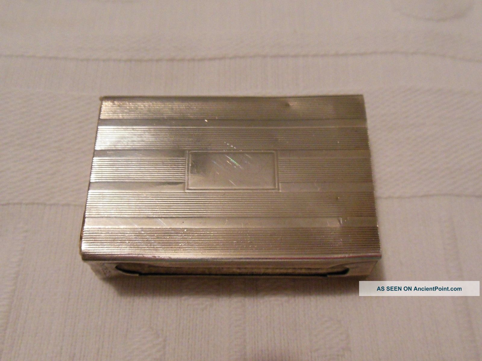 Antique Sterling Silver Personal Match Box Holder With Matches Other photo