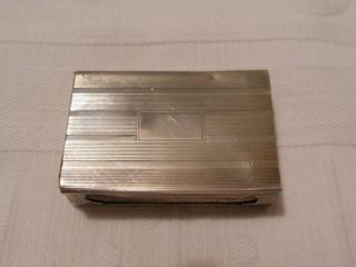 Antique Sterling Silver Personal Match Box Holder With Matches photo