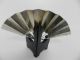 Exquisite Hand Chased Signed Japanese Sterling Silver Ohgi Fan Japan Miniatures photo 4