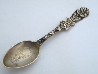 Sterling Souvenir Spoon Los Angeles,  California Ornate Handle No Res photo