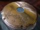Antique William B.  Kerr Glass Vanity Powder Jar Hair Tidy Sterling Silver Top Other photo 2
