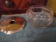 Antique William B.  Kerr Glass Vanity Powder Jar Hair Tidy Sterling Silver Top Other photo 3