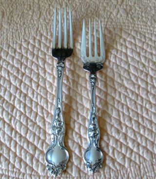 Thanksgiving Special Wallace Violet Sterling Silver Dinner Fork And Salad Fork photo