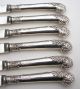 Antique Set Of 6 Sterling Silver Handled Butter Knives Sheffield 1912 Cutlery photo 1