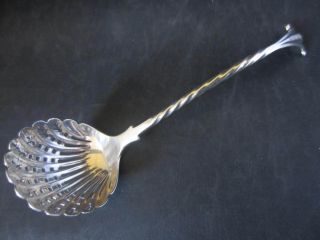 Victorian Solid Silver Twisted Stem Sugar Sifter Spoon - Sheffield 1879 photo