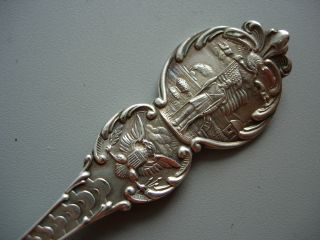 Iowa Silver Sterling Spoon Souvenir Mechanics Engraved Council Oak Sioux City Ia photo