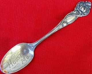 Antique Sterling Souvenir Spoon Houston Missouri Mo photo